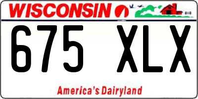 WI license plate 675XLX