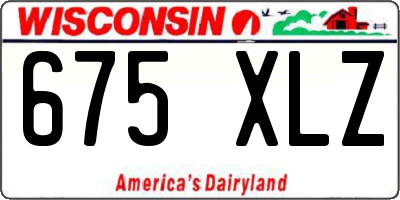 WI license plate 675XLZ