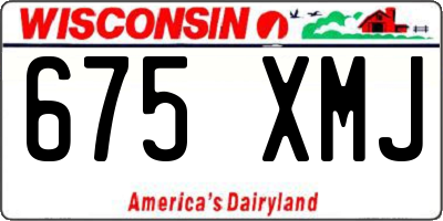 WI license plate 675XMJ