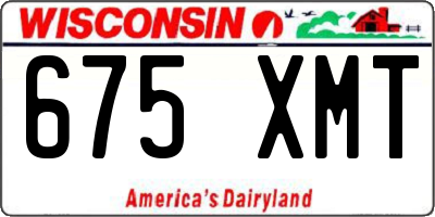 WI license plate 675XMT
