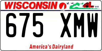 WI license plate 675XMW