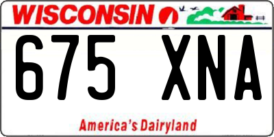 WI license plate 675XNA