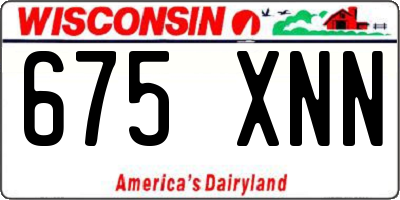 WI license plate 675XNN