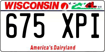 WI license plate 675XPI