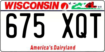 WI license plate 675XQT