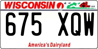 WI license plate 675XQW