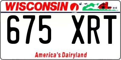 WI license plate 675XRT