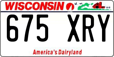 WI license plate 675XRY