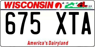 WI license plate 675XTA