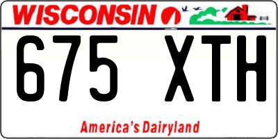 WI license plate 675XTH