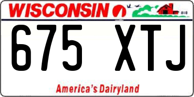 WI license plate 675XTJ