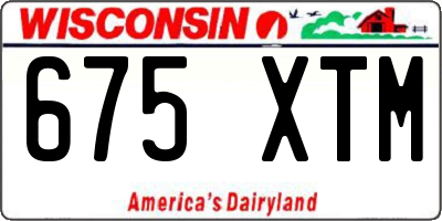 WI license plate 675XTM