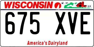 WI license plate 675XVE