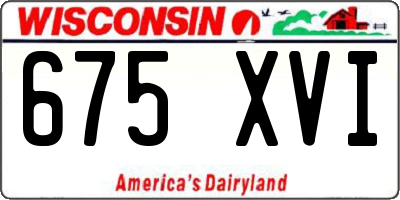 WI license plate 675XVI