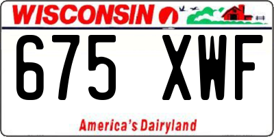 WI license plate 675XWF