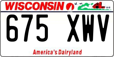 WI license plate 675XWV