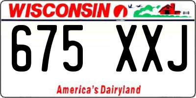 WI license plate 675XXJ