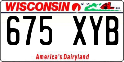 WI license plate 675XYB