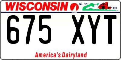 WI license plate 675XYT