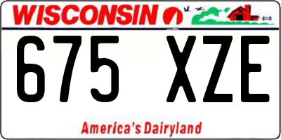 WI license plate 675XZE