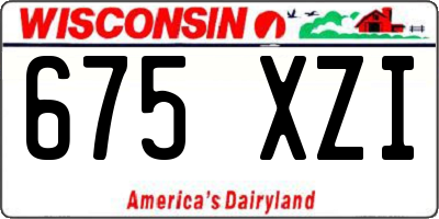WI license plate 675XZI