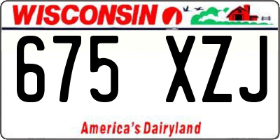 WI license plate 675XZJ