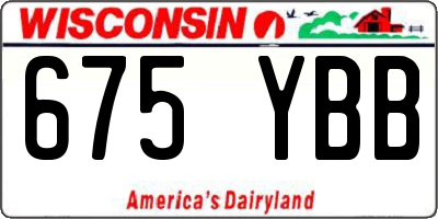 WI license plate 675YBB