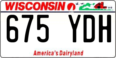 WI license plate 675YDH