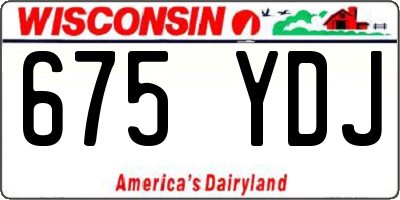 WI license plate 675YDJ