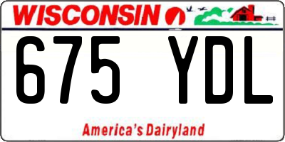 WI license plate 675YDL