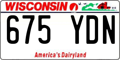 WI license plate 675YDN