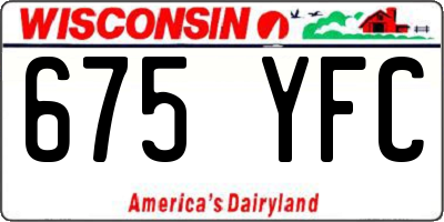 WI license plate 675YFC