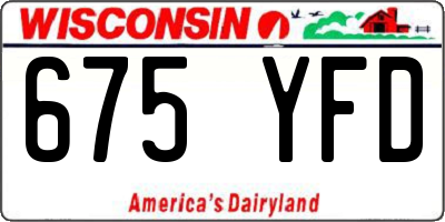 WI license plate 675YFD
