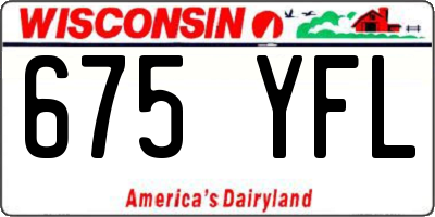 WI license plate 675YFL