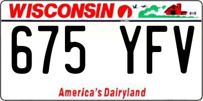 WI license plate 675YFV