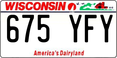 WI license plate 675YFY