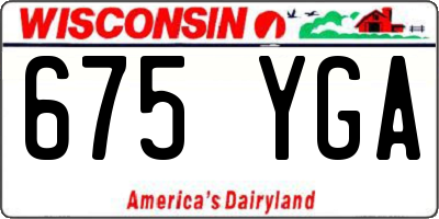 WI license plate 675YGA