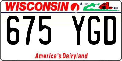 WI license plate 675YGD