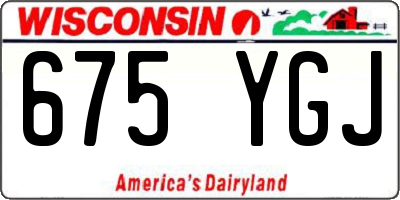 WI license plate 675YGJ