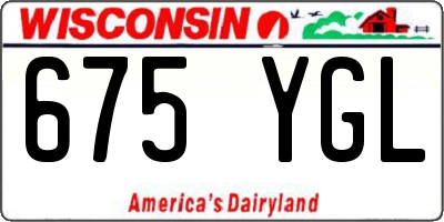 WI license plate 675YGL