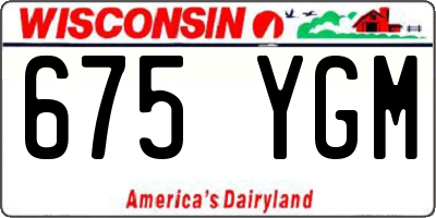 WI license plate 675YGM
