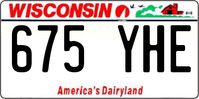 WI license plate 675YHE