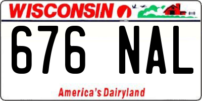 WI license plate 676NAL