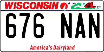 WI license plate 676NAN