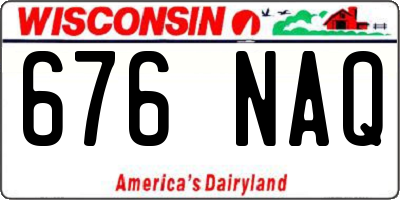 WI license plate 676NAQ