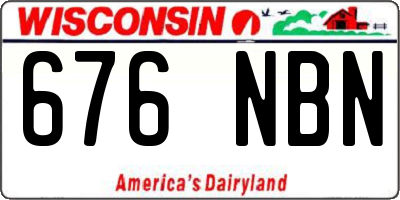 WI license plate 676NBN