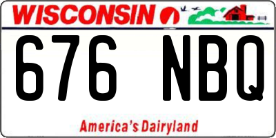 WI license plate 676NBQ