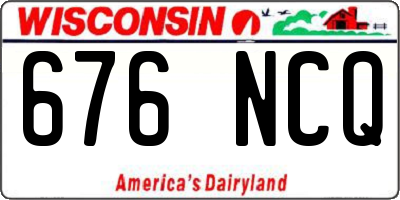 WI license plate 676NCQ