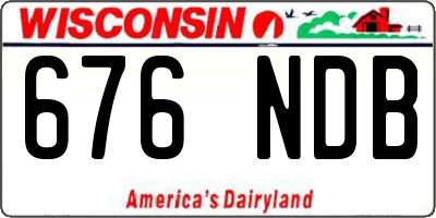 WI license plate 676NDB