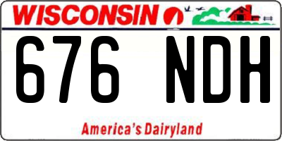 WI license plate 676NDH